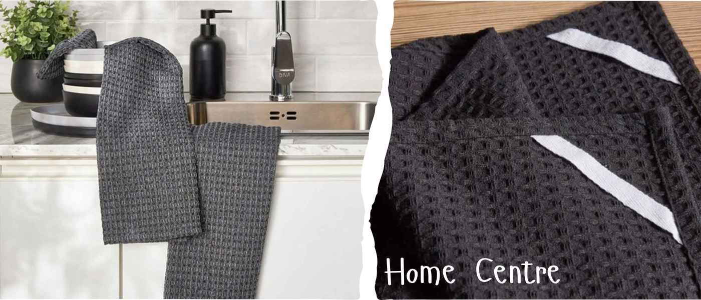 ست 2 عددی دستمال آشپزخانه هوم سنتر مدل Home Centre Charcoal
